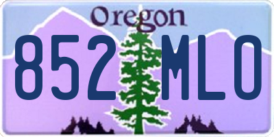 OR license plate 852MLO