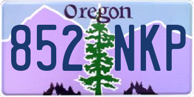 OR license plate 852NKP