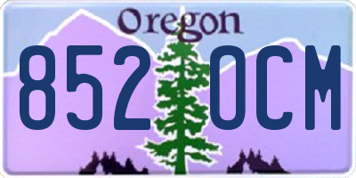 OR license plate 852OCM