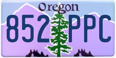 OR license plate 852PPC