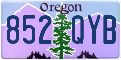OR license plate 852QYB