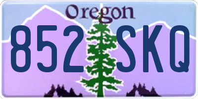 OR license plate 852SKQ