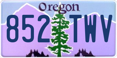 OR license plate 852TWV