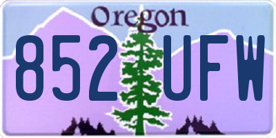 OR license plate 852UFW