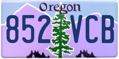 OR license plate 852VCB
