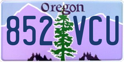 OR license plate 852VCU