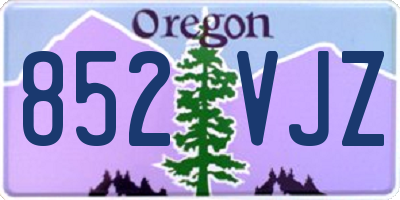 OR license plate 852VJZ