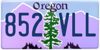 OR license plate 852VLL
