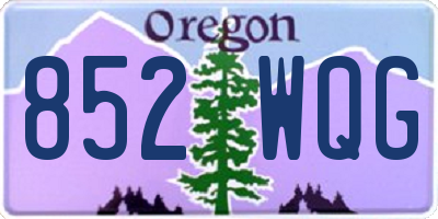 OR license plate 852WQG