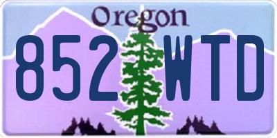 OR license plate 852WTD