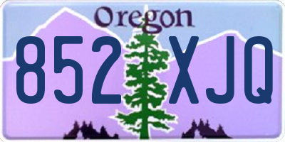 OR license plate 852XJQ