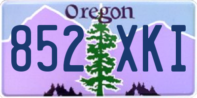 OR license plate 852XKI