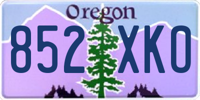 OR license plate 852XKO