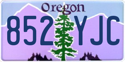 OR license plate 852YJC