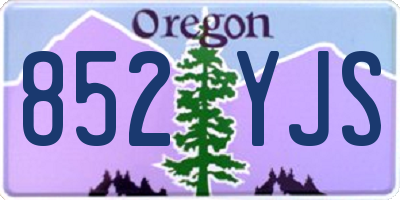 OR license plate 852YJS