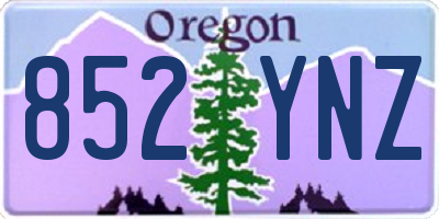 OR license plate 852YNZ