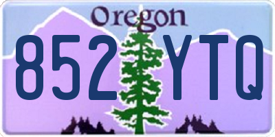 OR license plate 852YTQ