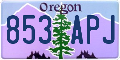 OR license plate 853APJ