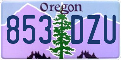 OR license plate 853DZU