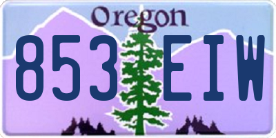 OR license plate 853EIW