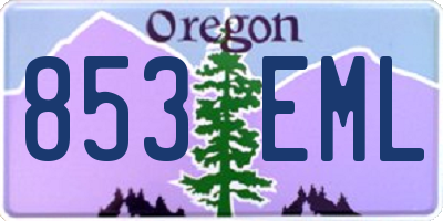 OR license plate 853EML