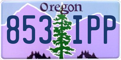 OR license plate 853IPP