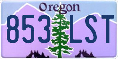 OR license plate 853LST