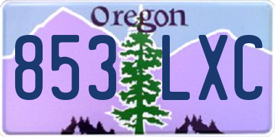 OR license plate 853LXC
