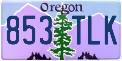 OR license plate 853TLK