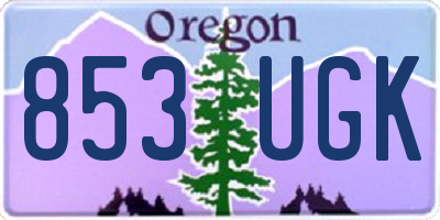 OR license plate 853UGK