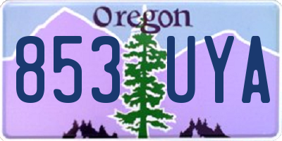 OR license plate 853UYA