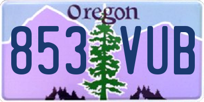 OR license plate 853VUB