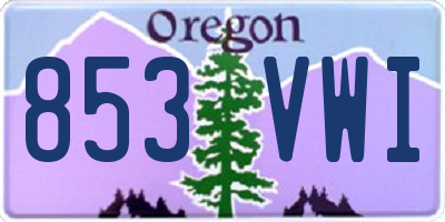 OR license plate 853VWI