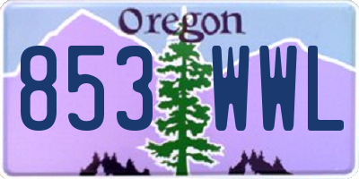 OR license plate 853WWL