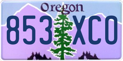 OR license plate 853XCO