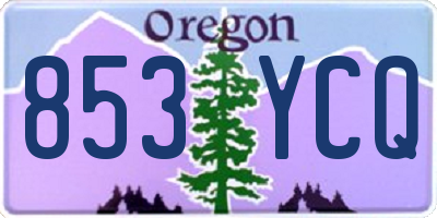 OR license plate 853YCQ