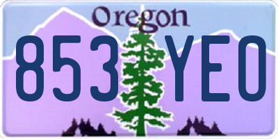 OR license plate 853YEO