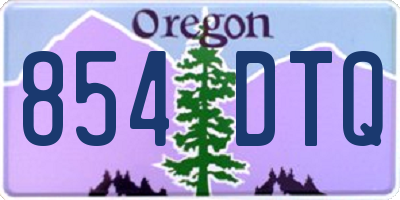 OR license plate 854DTQ