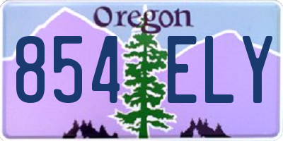 OR license plate 854ELY