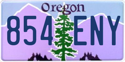 OR license plate 854ENY