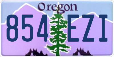 OR license plate 854EZI