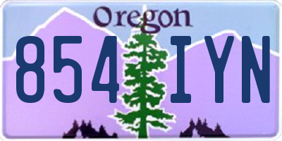 OR license plate 854IYN