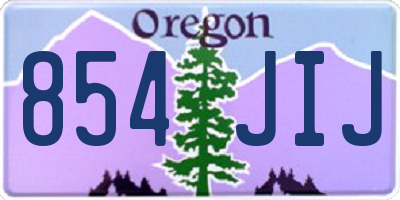 OR license plate 854JIJ
