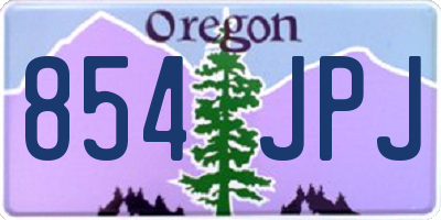 OR license plate 854JPJ