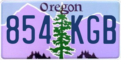 OR license plate 854KGB