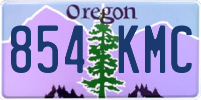 OR license plate 854KMC