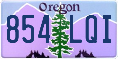 OR license plate 854LQI