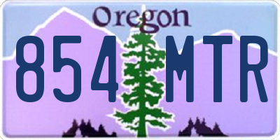 OR license plate 854MTR