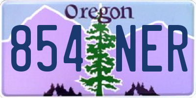 OR license plate 854NER