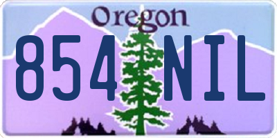 OR license plate 854NIL